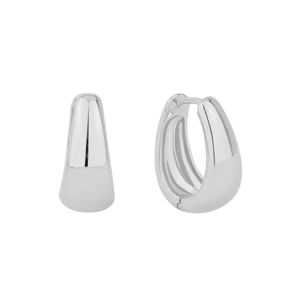 And Now This Silver Plated Hoop Earrings